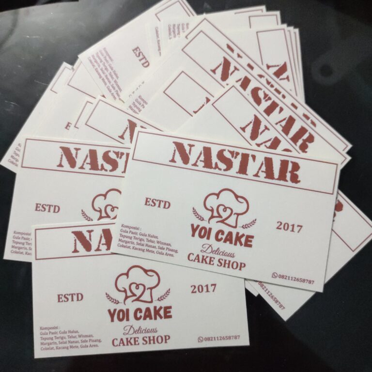 Cetak Label Kemasan di Tasikmalaya: Terima Pesanan Satuan atau Partai Besar