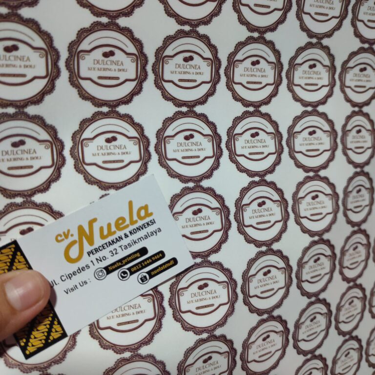 Cetak Stiker Label Makanan Custom di Tasikmalaya