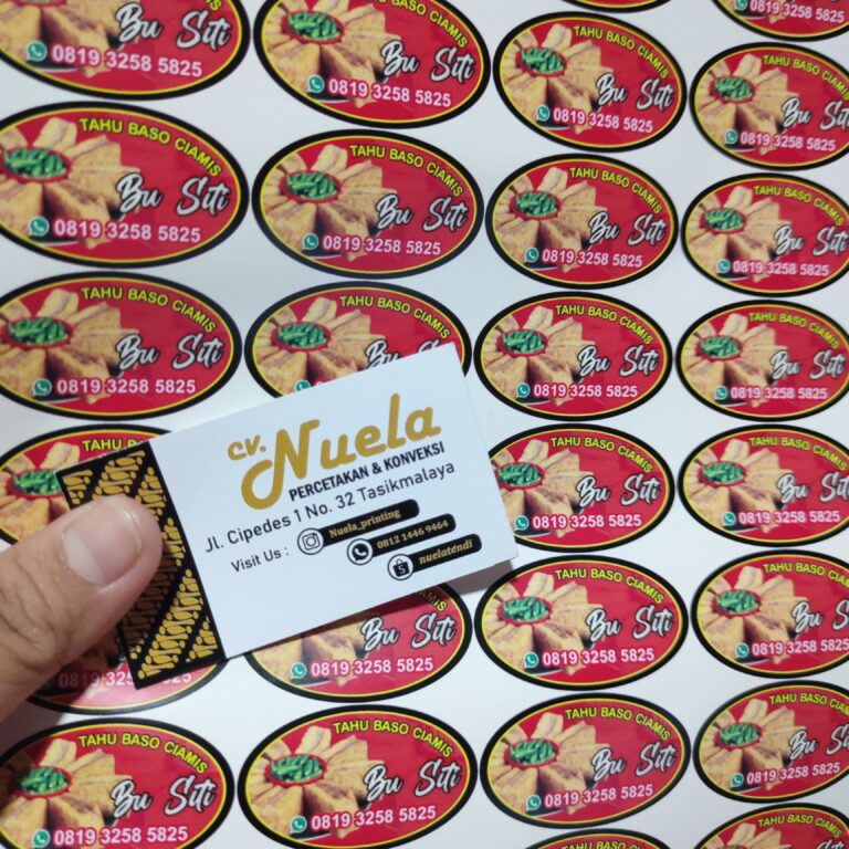 Cetak Label Makanan di Tasikmalaya, Biar Produkmu Kekinian!