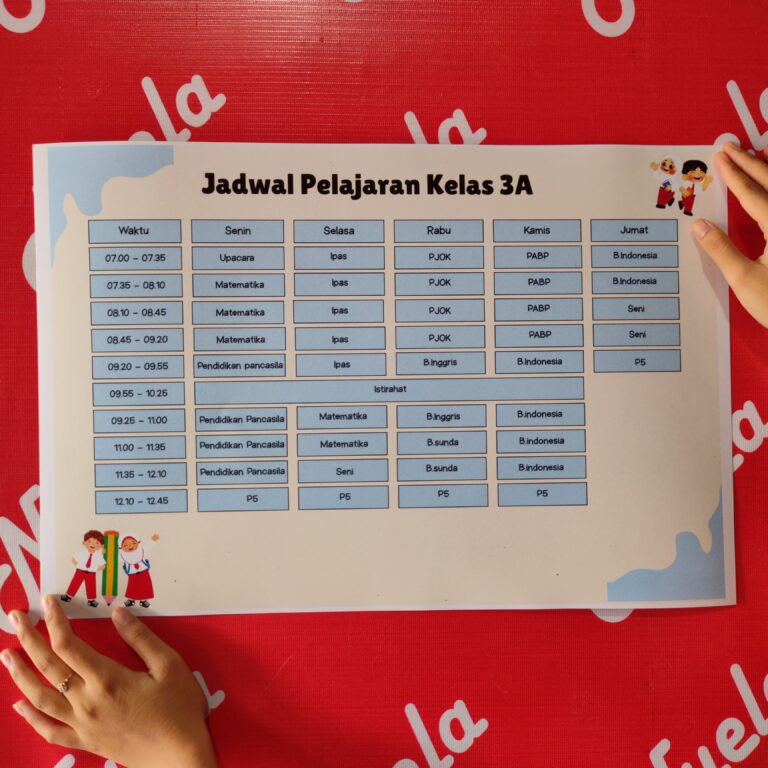 Bikin Jadwal Pelajaran Lebih Menarik dengan Stiker Edukatif di Tasikmalaya
