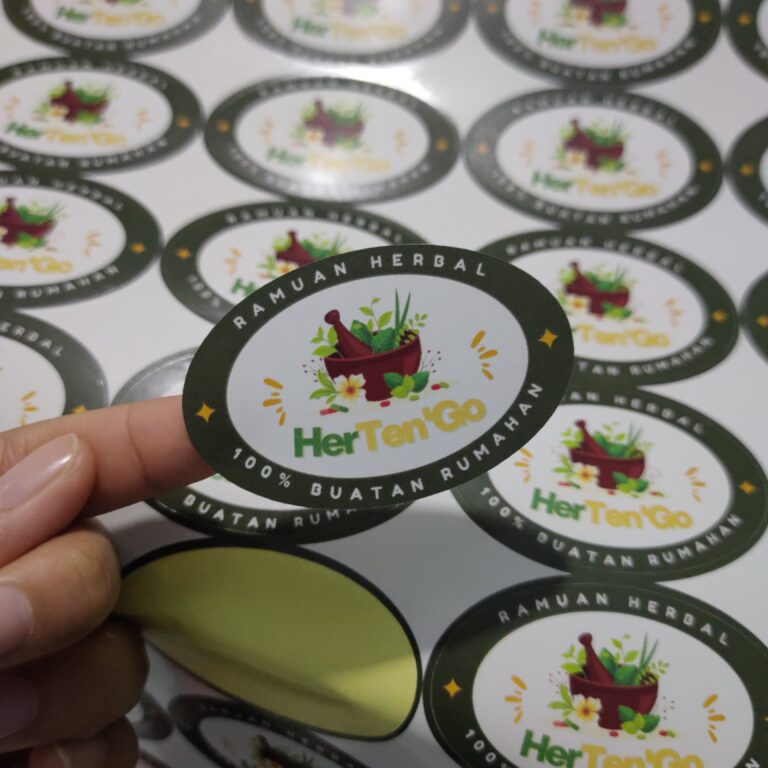 Cetak Stiker Minuman Herbal di Tasikmalaya untuk Branding yang Profesional